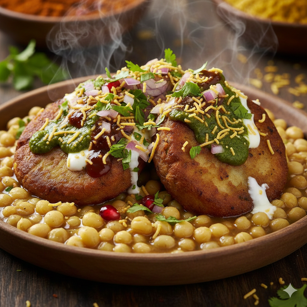 Aloo Tikki Ragada Chaat
