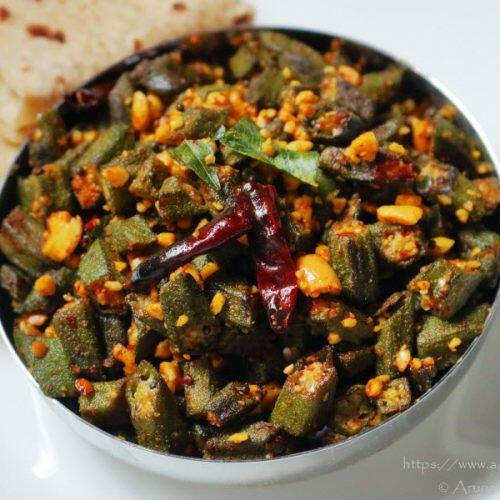 Bhendi Fry with Peanuts